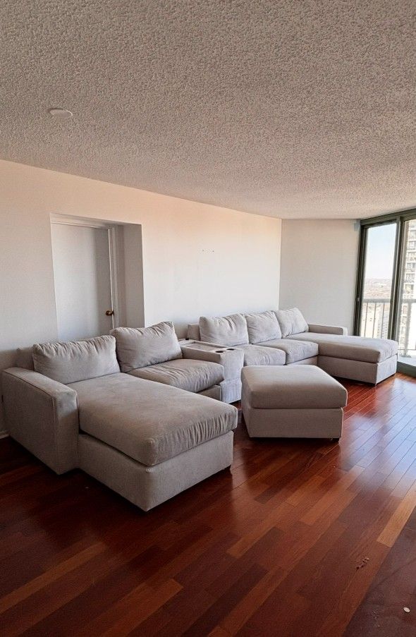 Luxury velour sofa