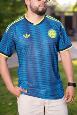 Camiseta Colombia visitante tipo jugador / Blue colombian Jersey World Cup