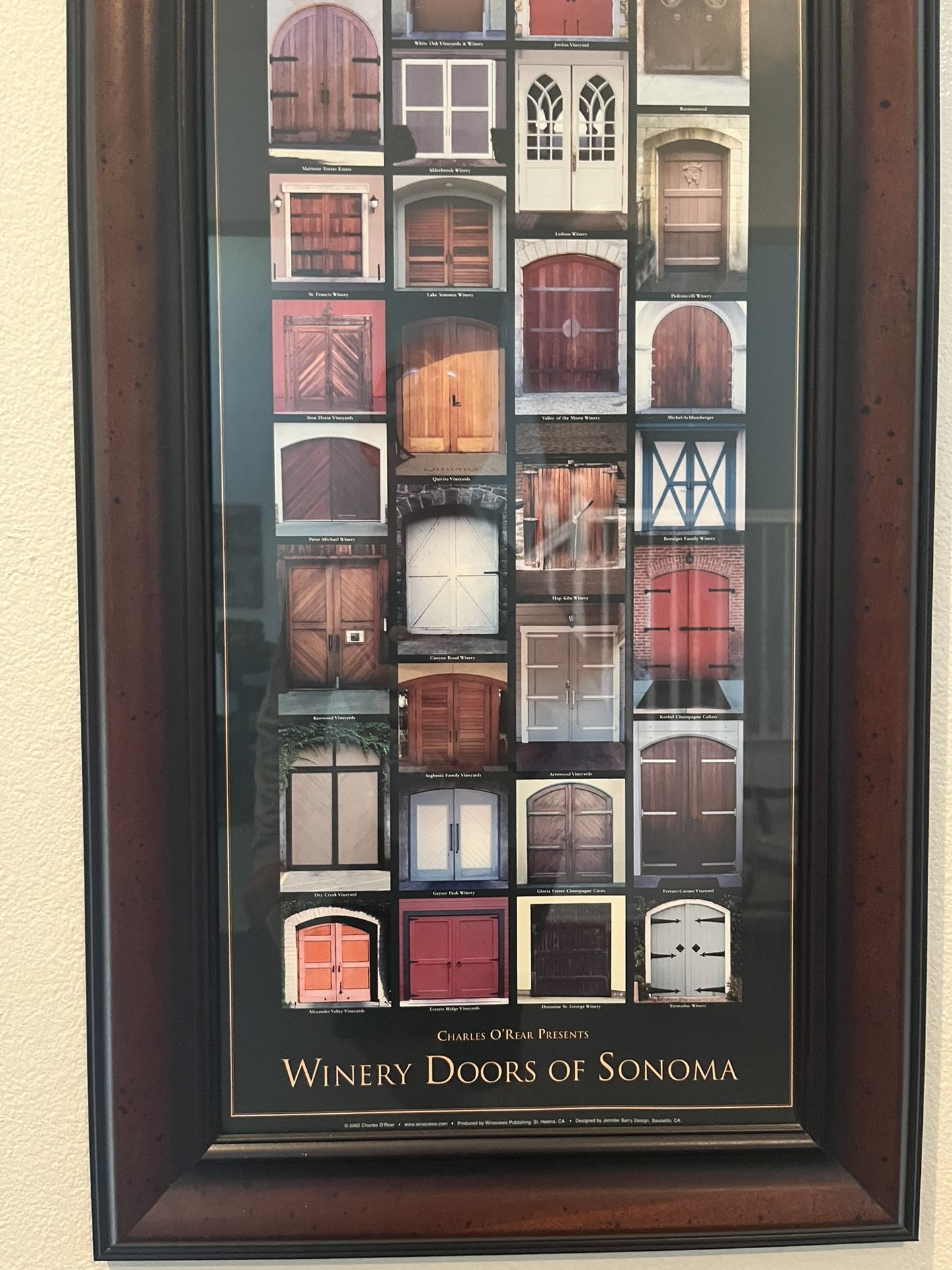 “Winery Doors of Sonoma” (41”x16”) - Great Condition!