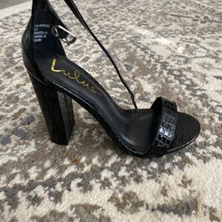 Lulus black Leather Heels