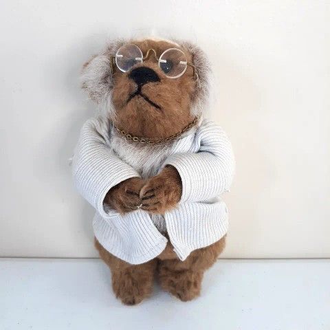 Pappy Artist Made Plush Old Man Teddy Bear Linda Spiegel Lohre