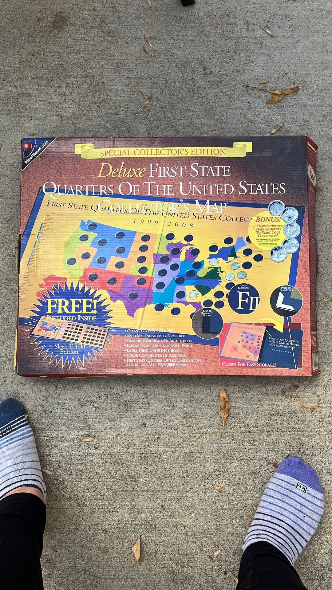 Special Collector’s Edition First State Quarters Of The United States Collectors Map