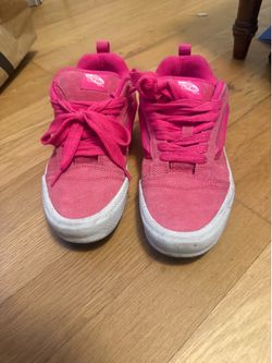White and pink vans knu skool