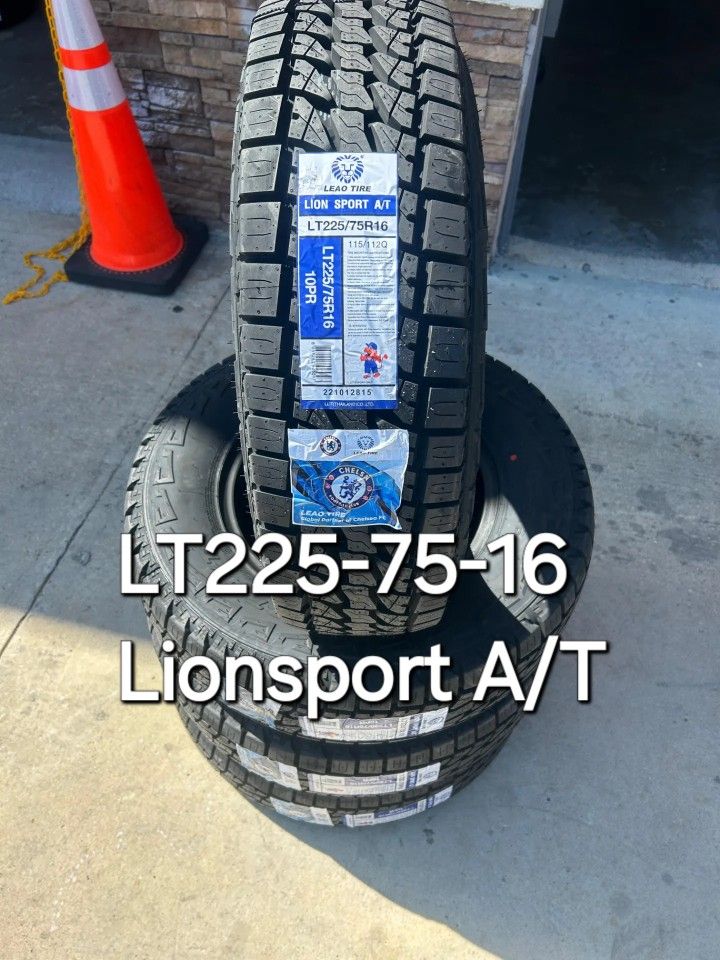 LT2257516 Lionsport A/T Tires with free Installation 225-75-16