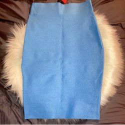 NWT Sky Blue Pencil Skirt Size Small