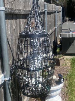 skeleton in cage (Halloween) 