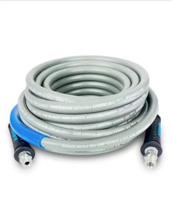 BRAND NEW Shop BLU SHIELD 3/8 in. x 100 ft. 4100 PSI Rubber Pressure Washer Hose, Non-Marking for Hot/Cold Water