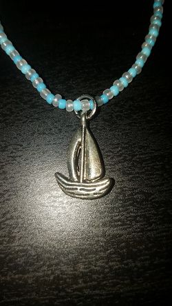 Blue sailboat bracelet