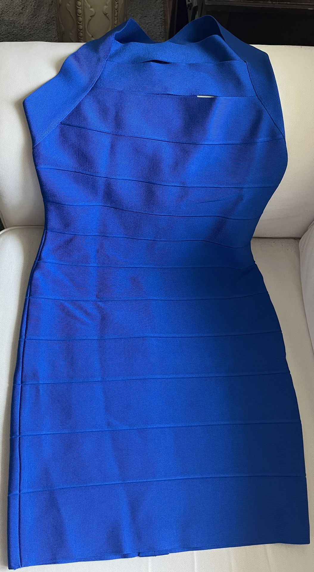 Herve Leger Paris Blue Dress