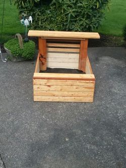 Garden grow box with shelf