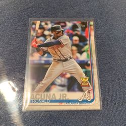 2019 Topps Baseball Acuna Jr Gold Cup Card 