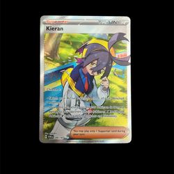 Kieran 2024 trainer card Scarlett and Violet - Twighlight Masquerade 206/167 secret rare 