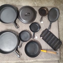 Vintage Cast Iron Skillets Griswold/Wagner/Lodge