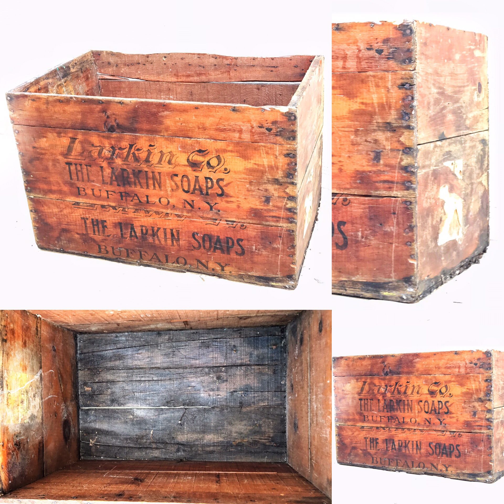 Larkin Soap co wooden crate 1880's