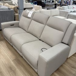 Costco Wren Top Grain Leather Power Reclining Sofa 