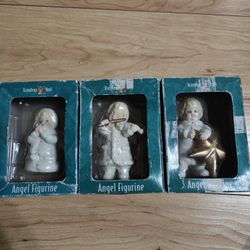 Grandeur Noel Vintage Angel Figurines Lot of 3 Christmas Holiday