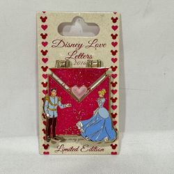 2016 Disney ~ Love Letters of the Month Cinderella Prince Charming Pin ~ LE 3000