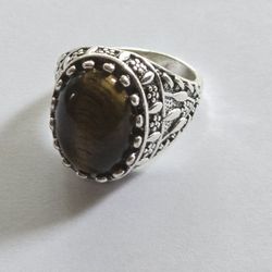 SMOKY TOPAZ MENS  TITANIUM FOREVER WEAR NEW SIZE 11 RING ELEVATE YOUR STYLE