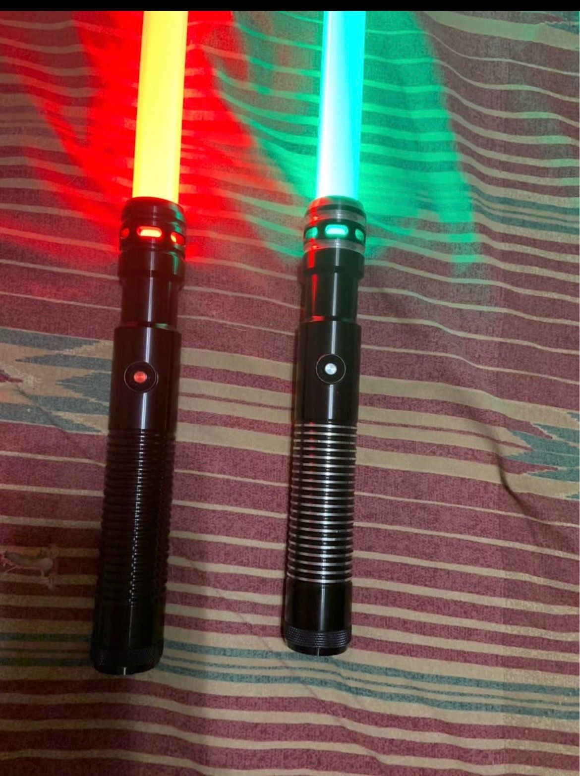 Star Wars lightsabers.