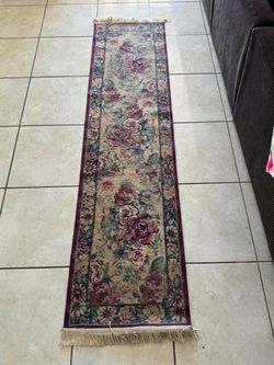 Vintage Esteem Collection Rug Autumn Rose Beige 94”x23”