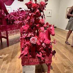 Pink Monochrome Floral Sculpture / Functional Art Piece (OMA Featured)