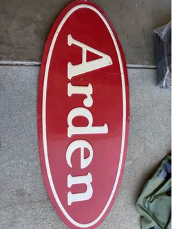 Arden metal sign 4’ x 20”