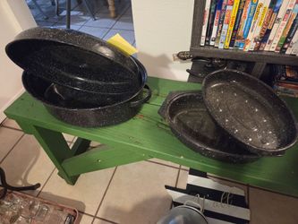 black enamel roasting pan