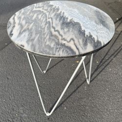 Solid Stone Side Table