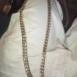 14 K Plated Gold Cubanlink Chain