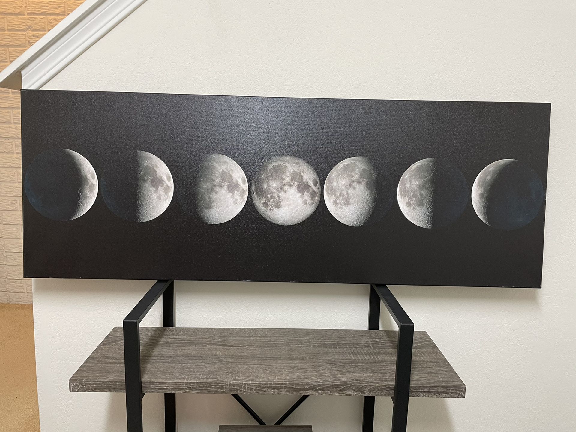 Phases of Moon Modern Stretched Canvas Artwork 20x55