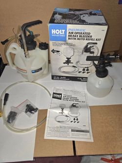 HOLT Pneumatic Brake Line Bleeder With Auto Refill Kit for Car or Motorcycle