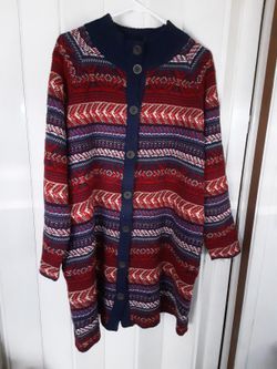 St. JOHNS BAY CHRISTMAS winter Long Sweater Knit Womens XL