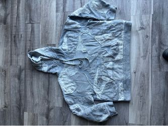 Who Decides War Atom Pullover Hoodie Vintage Grey Patchwork Size XL 2024