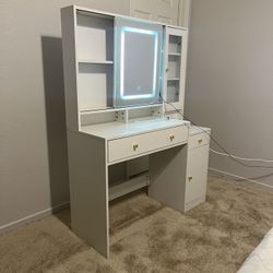 White Vanity Desk 