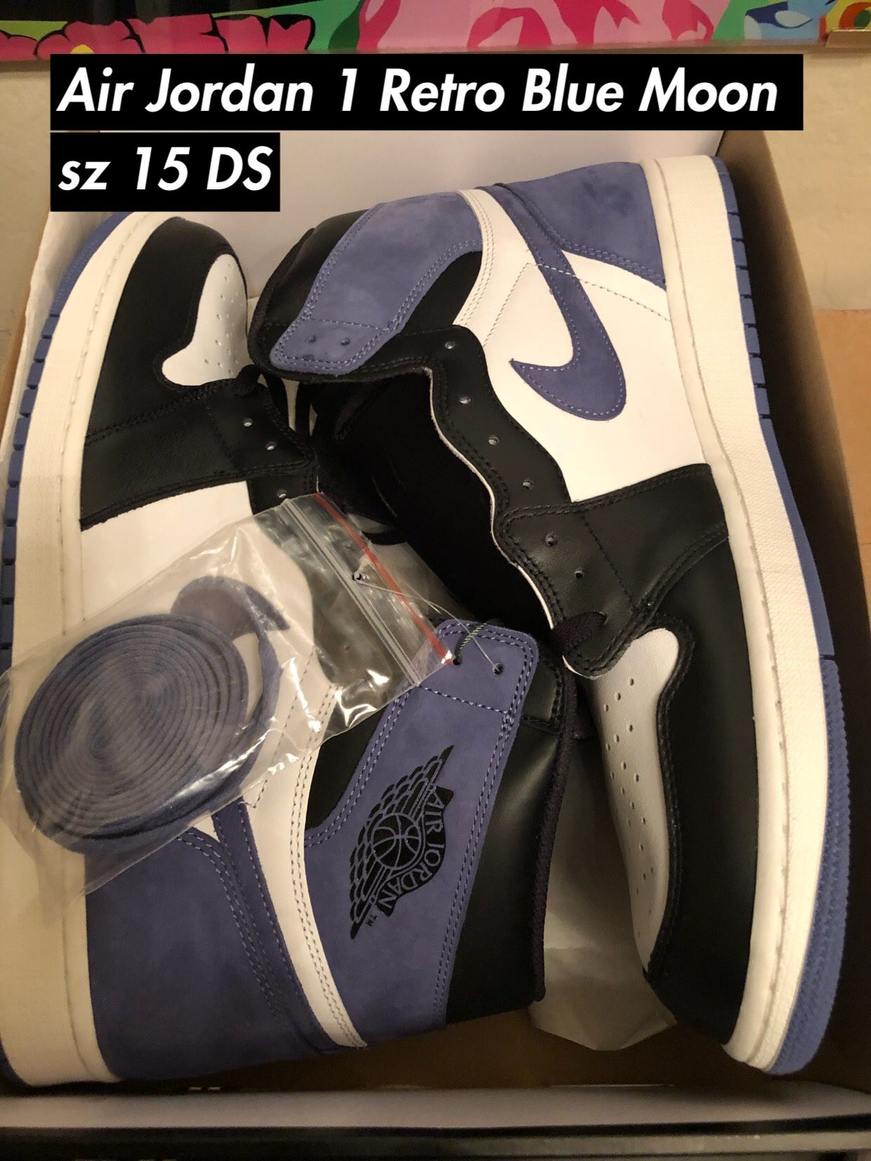 Air Jordan 1 Retro Blue Moon sz 15 DS