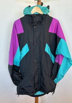 Collector's Vintage 90s The North Face Ski Jacket Mens Medium Purple Teal Black