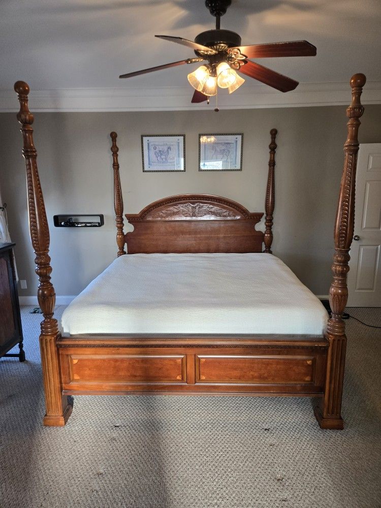 King Bedroom Furniture-All Solid Wood