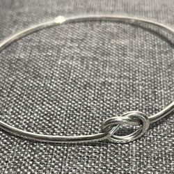 Sterling Silver Knot Bangle Bracelet With New