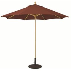 9 Foot Wood Market Umbrella 