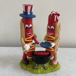 Patriotic 2026 Fourth Of July Hot Dog Couple Grilling 