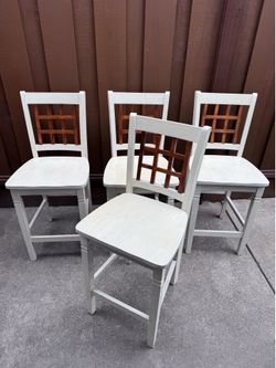 Solid wood chair stools