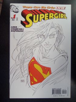 Supergirl #1 (2005) 2nd Print Michael Turner Sketch Variant