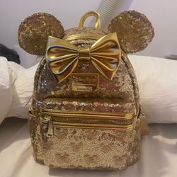 Disney mini gold backpack
