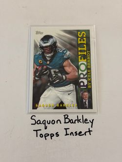 Saquon Barkley Philadelphia Eagles All-Pro RB Topps Short Print Insert Card.