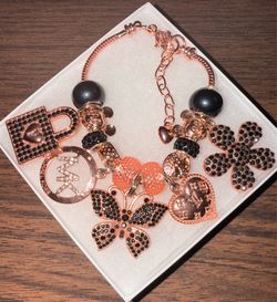 Rose Gold Butterfly Charm Bracelet