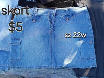 Denim plus sz skort