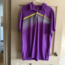Adidas Adizero Golf Polo Shirt Size Large Purple 