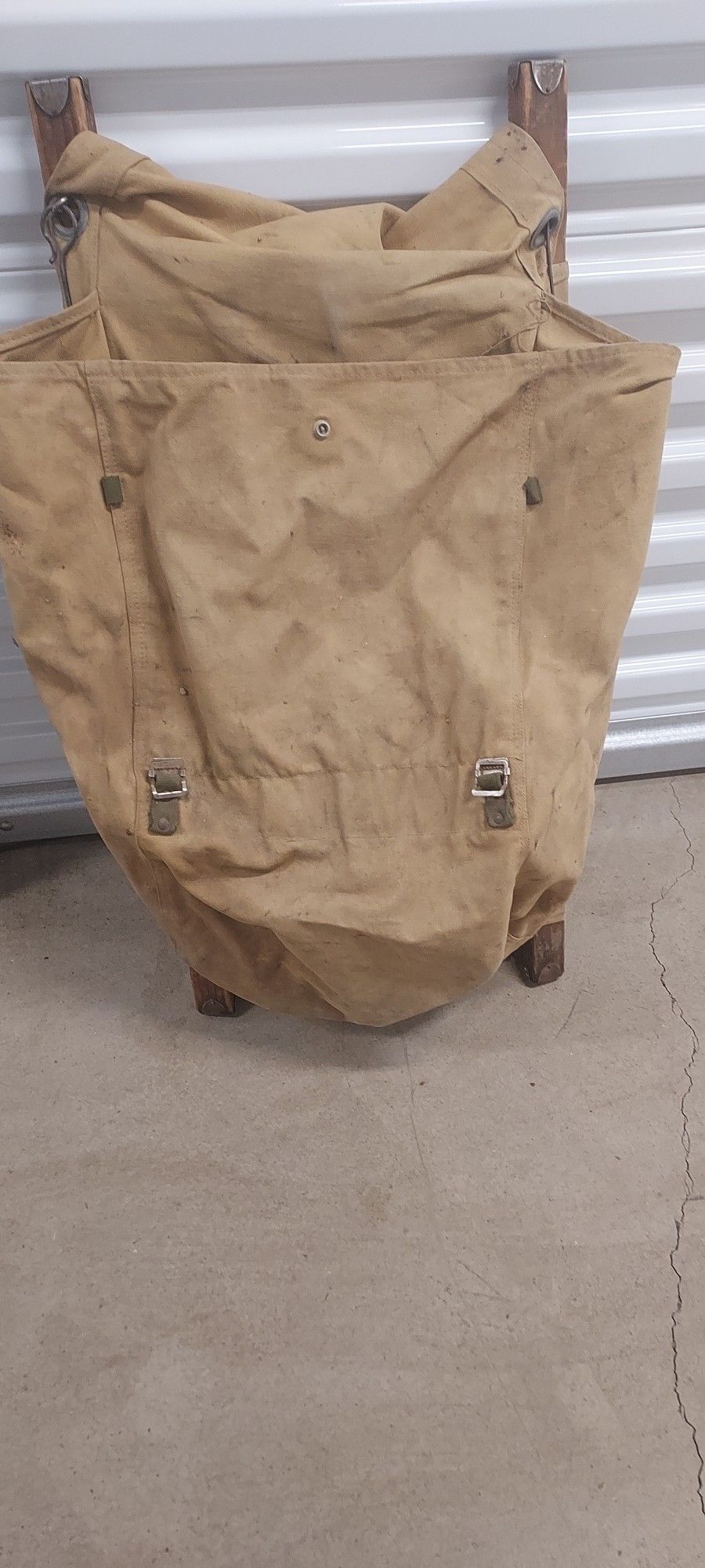 Vintage Traeger Wood Frame Backpack
