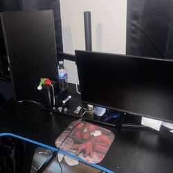 Double monitor rotating both screens