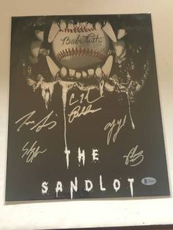 The Sandlot cast signed Autographed 11x14 photo baseball BAS Beckett coa